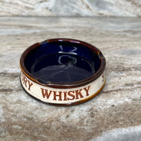 Vintage Suntory Whiskey Japanese Distillery Pottery Cigarette Cigar Ashtray - Picture 3 of 9